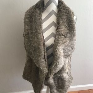 Maurices Brown Faux Fur Vest